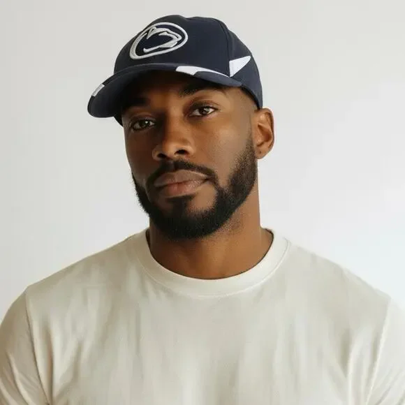 Penn State Nittany Lions Hat Navy Blue White Logo – Top of the World Stretch Cap - Picture 2 of 7